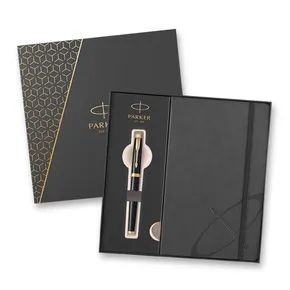 Parker IM Premium Black GT Roller und Notizbuch